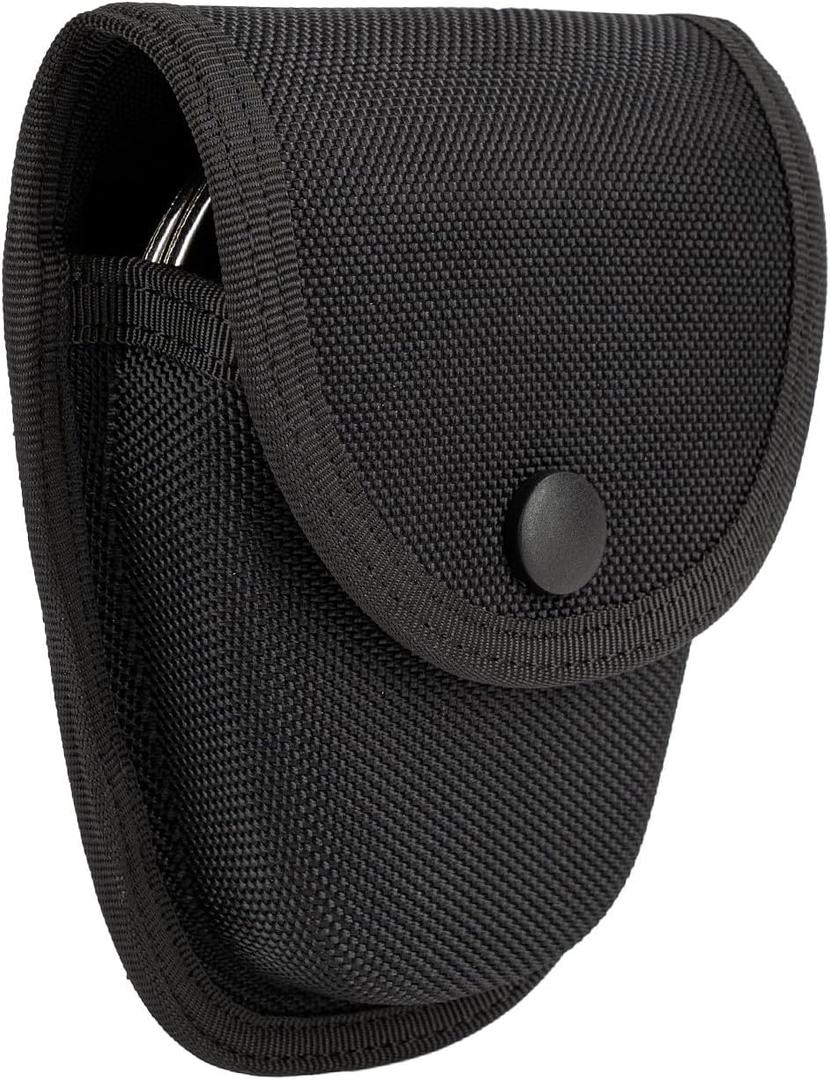 Handcuff Pouch for Duty Belt Loop MOLLE Vest Standard Cuff Case Chain/Hinge Handcuff Nylon Holster ASP Cuff Holder Carry Bag Sheath for Law Enforcement Security Police Correctional Officer