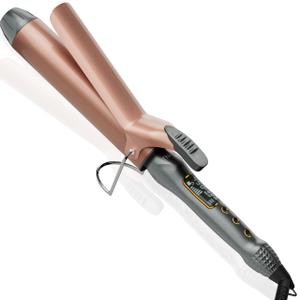 Thirtek 1 1/2 Inch Large Curling Iron with 1.5 Inch Ceramic Tourmaline Barrel, 15 Temps (180°F-450°F) for Fast, Long-Lasting, Smooth Salon Finish, 60-min Auto Shut-Off, Dual Voltage Hair Curler