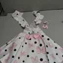 IBTOM CASTLE Toddler Baby Girls Mouse Birthday Outfit Short Sleeve Pullover T-shirt Suspender Skirt with Headband Cake Smash Casual Outfits 3T-4T Pink
