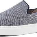 STQ Slip on Shoes for Women Breathable Fashion Sneakers Comfortable Knit Casual Shoes (Blue)