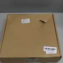 Christmas Tree Topper Hat with 3D LED Rotating Snowflake Projector, White Plush Tree Toppers Red Bow Decorations for Christmas Tree Holiday Winter Party Indoor Decorations