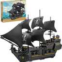 Pirate Ship Building Blocks Sets,MOC Black Pearl Ship Building Toys,Pirate Boat Collectible Display for Home or Office Decor,Valentine Day Birthday Gift for Adults & Boys 8-14(921Pcs)