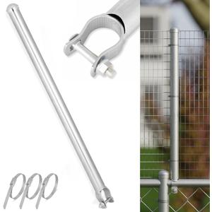 1-3/8" Chain Link Fence Height Extender (9-Pack), 25" Galvanized Fence Extension Height Kit for Dogs, Includes Steel Ties