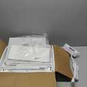 SUPERJARE Nightstand with Charging Station, Bed Side Table with Adjustable Fabric Drawer, Night Stand for Bedroom, 3-Tier Storage End Table, for Living Room, White (M (11.8"D x 15.7"W x 23.4"H))