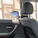 Car Headrest Backseat Mount, 360 Rotating Adjustable Car Backseat Headrest Tablet/Phone Holder, Compatible for All 4"-11" Tablets, cellphones, iPhone, iPad Air Mini,Tabs.