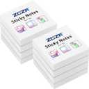 ZCZN Small Sticky Notes, 2in x 2in, 100 Sheets/Pad, 8 Pads/Pack, White