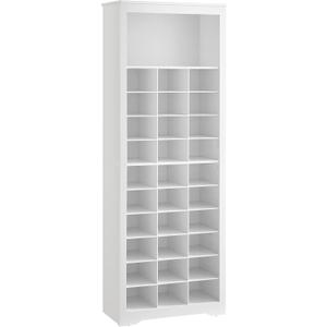 VASAGLE Shoe Storage Cabinet, 10 Tier Shoe Rack Organizer, Holds Up to 30 Pairs of Shoes, for Entryway Bedroom, 12.6 x 24.8 x 73.6 Inches, White ULBS273T14