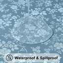 Smiry Rectangle Table Cloth, Waterproof Heavy Duty Vinyl Tablecloths, Wipeable Washable Table Cover for Kitchen and Dining Room (Stone Blue, 60" X 140")