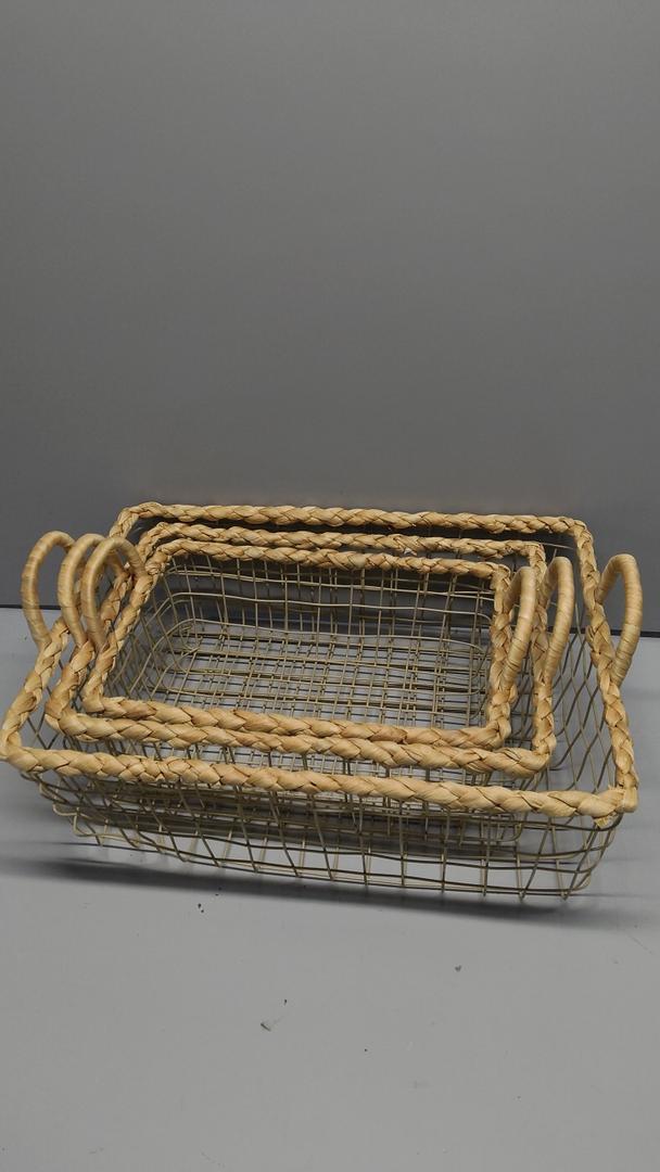 Storage Basket Wicker Baskets3 packs Size 6 x 16 , 4 x 12 , 3 x 10