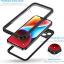 Lanhiem for iPhone 14 Plus Case, IP68 Waterproof Dustproof Shockproof Cases with Built-in Screen Protector, Full Body Protective Phone Case for iPhone 14 Plus -6.7 inch (Black)