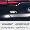 2PCS Jesus Car Decal,Car Accessories 3D Christian Auto Stickers,Jesus Fish Cars Emblem,Chrome Bumper Decals,Suitable for Auto Motorcycles SUVs Trunk Door Fender Bumper Decoration (Silver)