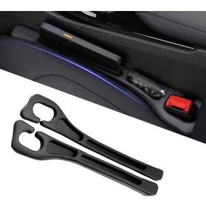 Car Seat Gap Filler, Car Seat Crevice Blocker Stop Things from Dropping, Universal Fit Soft Foam Car Seat Gap Plug to Fill for SUV Truck Sedan (Black)