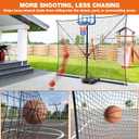 SPOYNAL 10x8FT Basketball Return Backstop Net, Hoop Rebounder