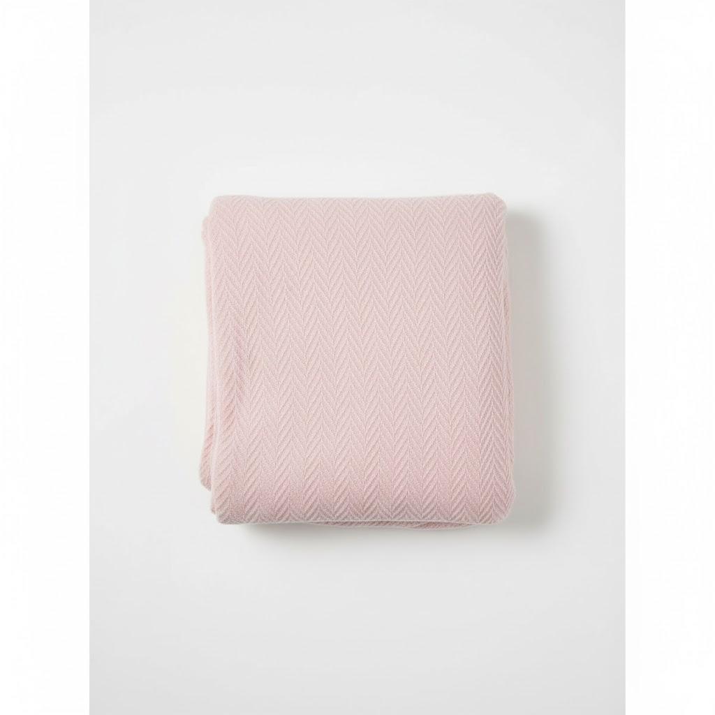 Classic Throw Blanket Light Pink 88x88 Inch