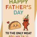 9 x Happy Fathers Day Card Gifts for Men Husband Him from Wife, Funny Father's Day Cards Gift (Taco)