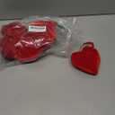 Wenqik 6 Pcs Valentines Hanging Heart Ornaments Handmade Velvet Hearts Gifts 4.3 Inches Hearts Hanging Valentine Tree Ornaments for Bride Shower Wedding Anniversary Decorations(Red)