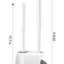 SetSail Toilet Brush and Plunger Set, 2 Packs Toilet Plungers for Bathroom Heavy Duty Toilet Bowl Brush and Holder Hidden Toilet Plunger and Brush Set for Deeply Cleaning - White