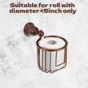 Vintage Bronze Toilet Paper Holder Wall Mount, Antique Brass Toilet Roll Wire Basket, Bathroom Roll Tissue Storage, Dispenser Tissue Paper Roll Holder for Bathroom Storage, Bronze