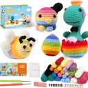 10 x MoYield Crochet Kit for Beginners, Christmas Gifts Stocking Stuffers for Kids Adults Crocheters Crochet Animal Kit with Step-by-Step Video Tutorials Gift for Girls 8 9 10 11 12 Year Old