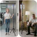 Foldable IV Pole Stand, Portable Telescoping Floor Stand with 4 Hooks, Height Adjustable, Travel Infusion Pole for Home Care, Hospitals, Nursing Homes and When Traveling