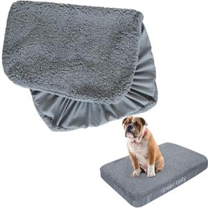Dog Bed Covers Replacement Washable (Cover Only), Waterproof Warm Dog Mattress Cover-Easy to Remove, 36x27Inch, Grey