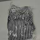 Women Knit 2 Piece Outfit Casual Striped Button Down Shirt Daily Shorts Set (Blue, XXL)