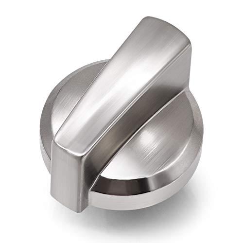 Funmit WB03X25796 Heavy Duty Burner Knob Exact Replacement for GE Range WB03T10326 (Stainless Steel)
