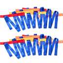 TecUnite 2 Packs Short Walking Rope with 12 Handles Outdoor Safety Daycare Rope Leashes for Preschool Kids Children Toddlers Daycare Schools Teachers, 12 Children 2 Adults(Assorted Color)