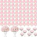 Suncalla 100 Pcs Artificial Peony Flower Bulk Silk Peony Flowers Heads with Stems Realistic Fake Roses for DIY Wedding Craft Bridal Bouquets Table Centerpieces Vase Home Decor (Pink,3.5 Inch)