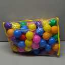 Ball Pit Balls Phthalate Free BPA Free Crush Proof Plastic - 7 Bright Colors in Reusable Play Toys for Kids with Storage Bag