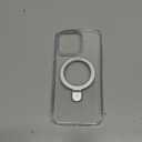 TORRAS Magnetic Ostand for iPhone 15 Pro Max Case, [Military Grade Drop Tested][Compatible with MagSafe][Build in Kickstand] Clear Slim Hard Back Soft Edge Anti-Fingerprint 6.7" 2023, Clear