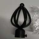 KNOBWELL 22 to 48 Inch Curtain Rod for Living Room, Bathroom Curtain Rod Black for 22"-47" Windows, 1" Diameter Heavy Duty Rods with Cage Finials