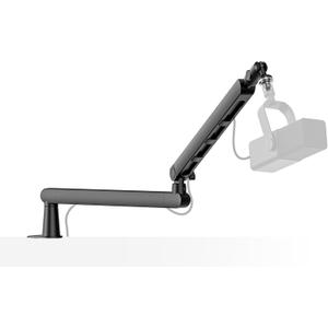 Microphone Boom Arm, Low Profile Mic Arm, Adjustable Stick Microphone Arm Stand with Desk Mount Clamp, Cable Management,Mic Stand with Mic Clip 3/8" to 5/8" Adapter