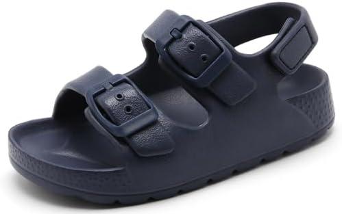 INMINPIN Toddler Boys Girls Buckle Sandals Comfort Open Toe Sandal with Adjustable Back Strap