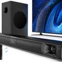 Saiyin Sound Bar for Smart TV with Subwoofer, 100W Detachable Soundbar Home Theater Surround Sound System for TV with Horn Tweeter, Adjustable Bass and HDMI-ARC/Bluetooth Optical/AUX/Connection (24-inch)