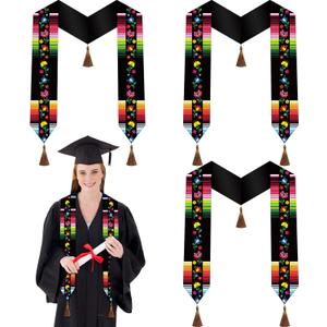 Glitopper 3 Pcs Class of 2026 Mexican Graduation Stole with Tassel