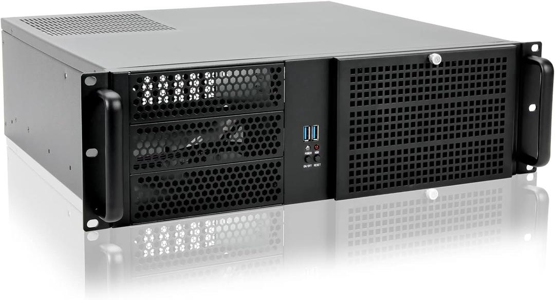 RackChoice 3u Rackmount Server Chassis MATX/Mini-ITX 3x5.25 Support ATX PSU with Either top/Bottom or Side Cooling and SFX PSU (Need to use The ATX to SFX braccket in Screw Box)