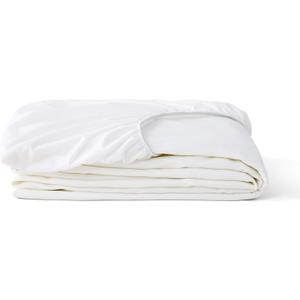 Tuft & Needle Full Mattress Protector - Waterproof, Liquid-Proof, Sleeps Quiet, Fitted Sheet Style, Soft and Comfortable, White
