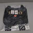 Juvale Black Cotton Cat Trick or Treat Bag with Gold Foil Eyes, Reusable for Kids, 11.25 x 15.5 in Canvas Tote for Halloween Parties