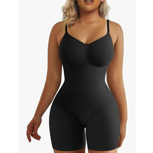 SHAPERX Shapewear for Women Tummy Control Bodysuit Mid Thigh Butt Lifter Body Shaper Shorts 4XL