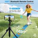 Vlog Selfie Monitor Screen, Back Camera Monitor Screen for iPhone, Wireless Magnetic Phone screen mirroring with Bluetooth Remote Speaker for YouTube Live Stream TikTok, Compatible with iPhone Android