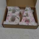 Realspring Woodland Greenery Centerpieces Baby Marquee Light up Sign Letters 8.26'' Baby Shower Letter Battery Operated Gender Reveal Birthday Party Decor for Home Table(Pink)