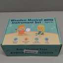 Baby Musical Instruments Set, Montessori Wooden Toys for Toddlers 3+, Neutral Colors Percussion Instruments with Xylophone, Maracas & Tambourine for Kids Preschool Educational and Birthday Gifts