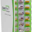 4 Times a Day Weekly XL Cold Seal Pharmacy Blister Pack System Cards for Pills -Two Piece Unit Dose Tri-Fold Booklet, Easy No Extra Equipment Needed (4X a Day Weekly - 6 Pack)