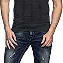 Odoland Mens 5 Pack Body Shaper Slimming Tummy Vest Thermal Compression Shirt Tank Top Shapewear (Black, XL)