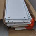 VASAGLE Floor Storage Cabinet, Freestanding Storage Unit with 4 Doors, Adjustable Shelves, 11.8 x 23.6 x 43.3 Inches, for Entryway, Bathroom, White UBBC552P31