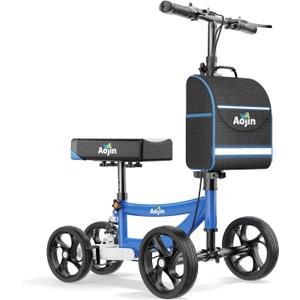 Aojin Knee Scooter for Adults for Foot Injuries, Storage Bag, 8'' Wheels