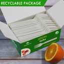 GreenWorks Heavy-duty Compostable Forks, BPI Certified 100 Count Large Disposable Cutlery Utensils Silverware Flatware Fork