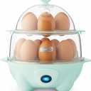 Dash Deluxe Egg Cooker - Boiler, Poacher & Steamer - Includes Measuring & Recipe Guide - Dishwasher Safe - Holds 12 Eggs, Aqua