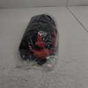 CosplayDiy Women's Gothic Victorian Witch Vampire Dress Medieval Renaissance Hooded Dress Trumpet Sleeves Cosplay Gown Dress (Black&red)